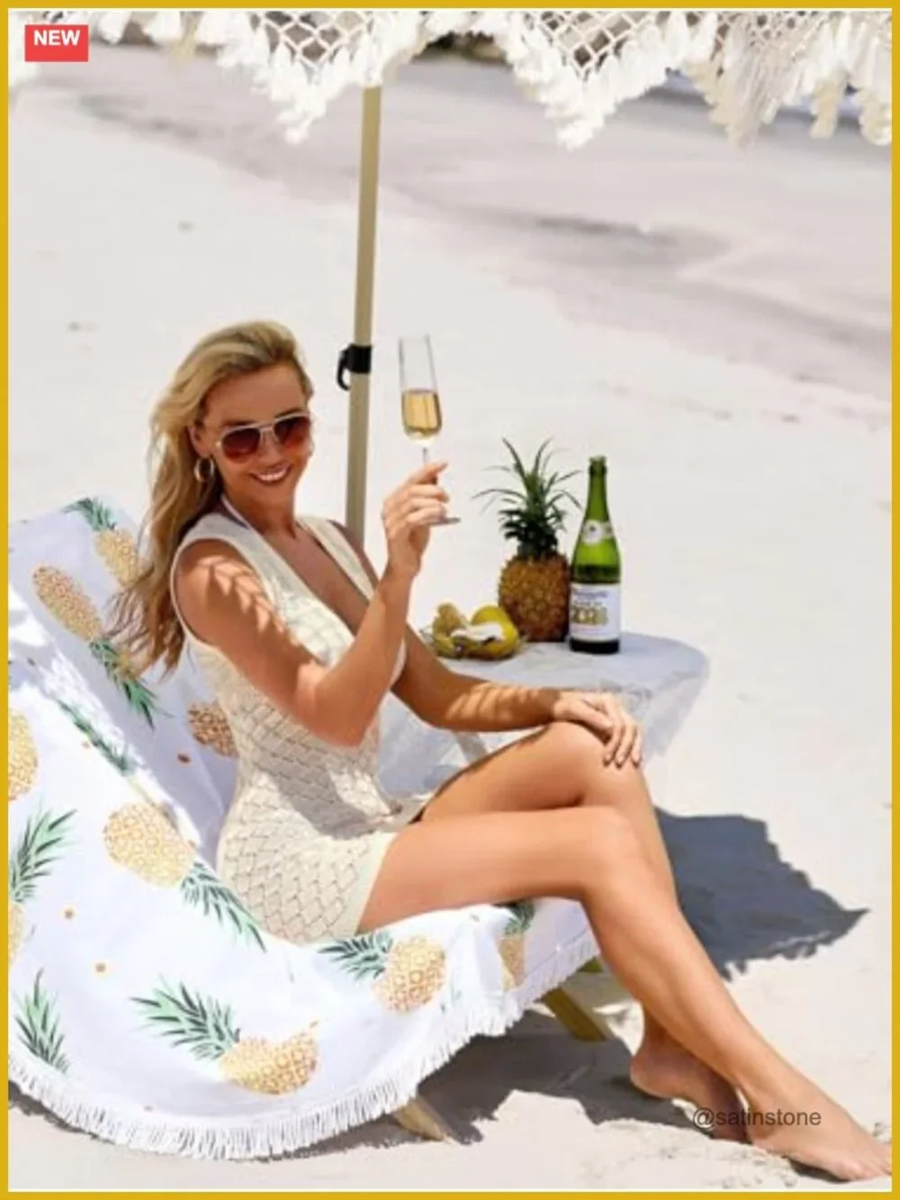 Crochet Swim Cover Up Dress V-Neck Sleeveless Front Tie Beach Coverup